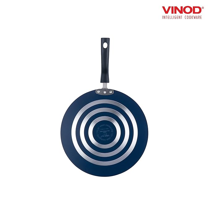 Vinod Zest Aluminium Non Stick Flat Multi Tawa - 32.5 cm | Triple Layer Ceramic Coating | 4mm Extra Thick Roti Tawa