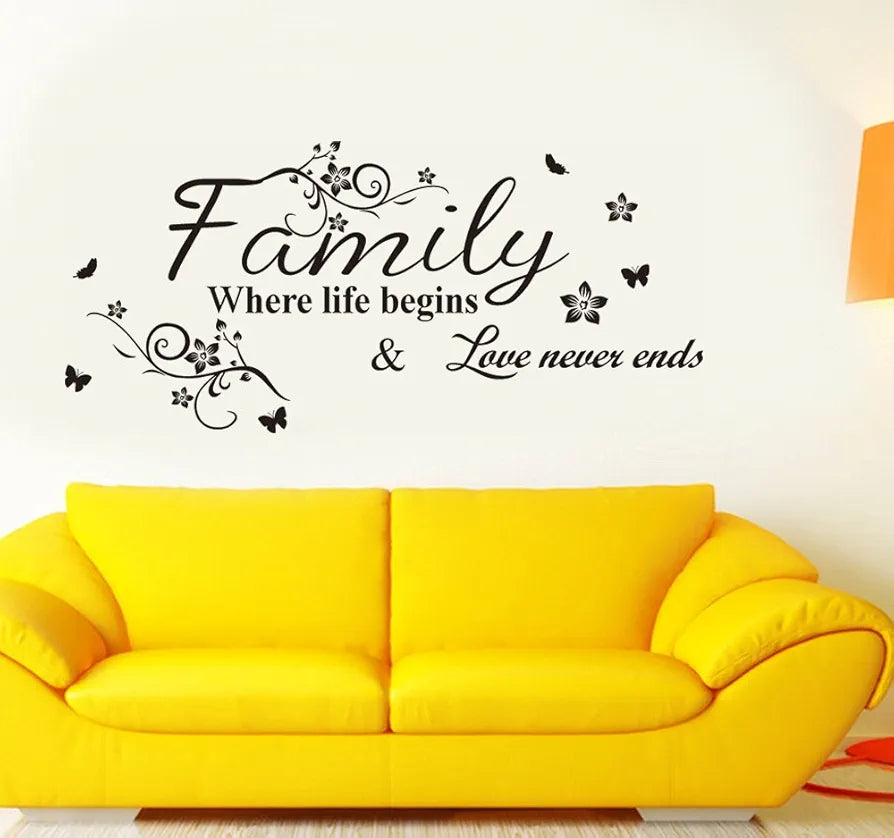 Decals Design Family Where Life Begins Wall Sticker