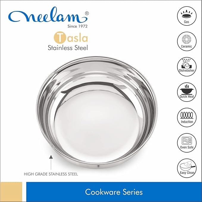 Neelam Stainless Steel 12 22G Induction Bottom Tasala - 300 gms