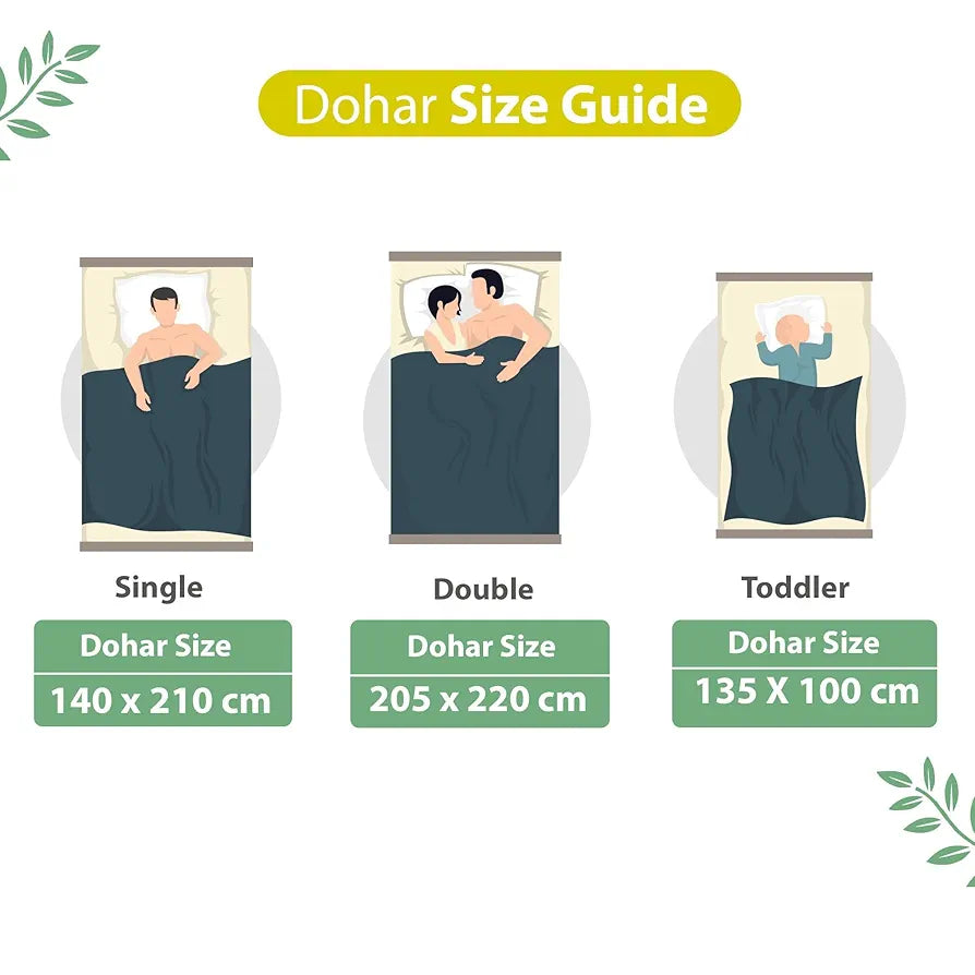 Divine Casa 120 GSM Microfiber Single Dohar Soft & Lightweight Throw Blanket Tropical Leaf Pattern Colour Green & Yellow