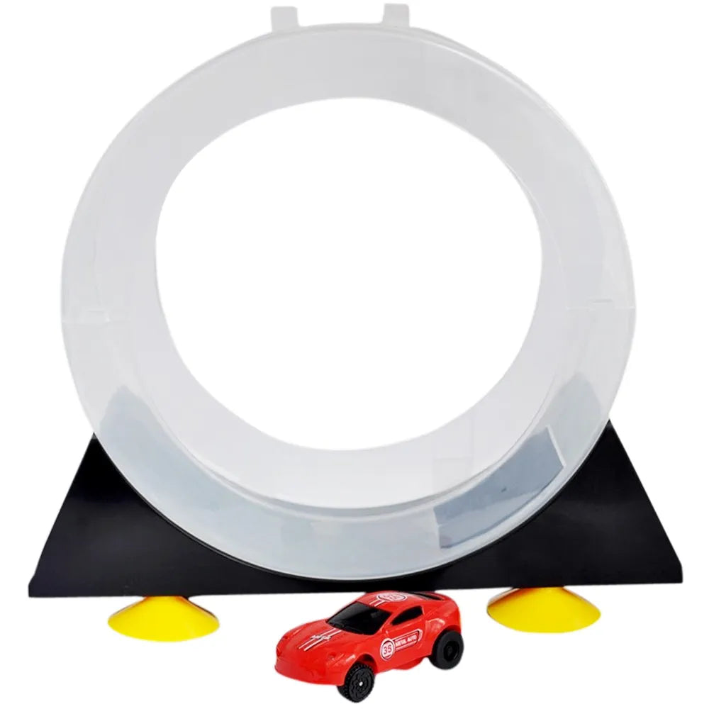 trinkets & more - lightning speeding car | pullback car track set | fun toys 3+ years- Multi color