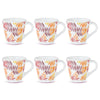 Larah by Borosil Novelty Series Costa Opalware Mug, Set of 6 Tea/coffee Mugs | 160 Ml Each