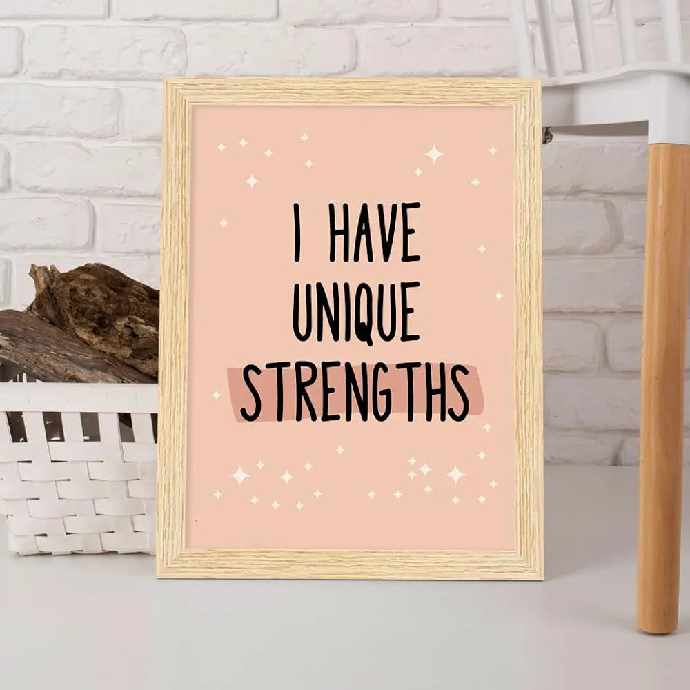 ArtX Paper Motivational-05 Quotes Wall Paintings for Kids Room Inspirational Multicolor Set of 6