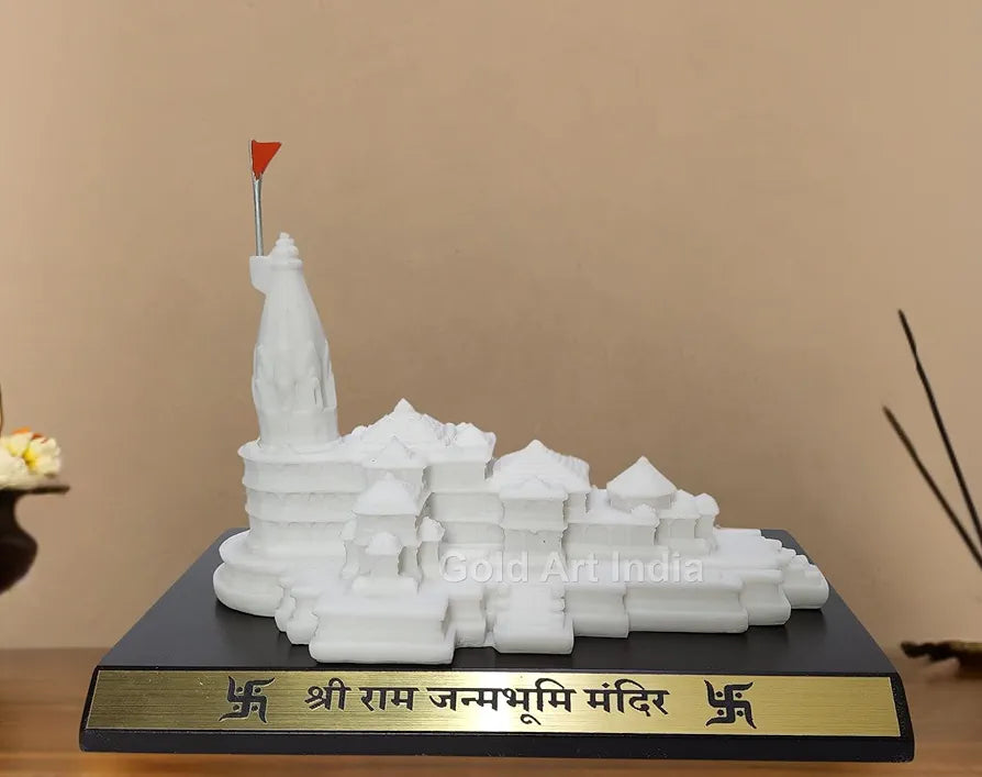 Gold Art India Ram Mandir Ayodhya Clear White - Minature