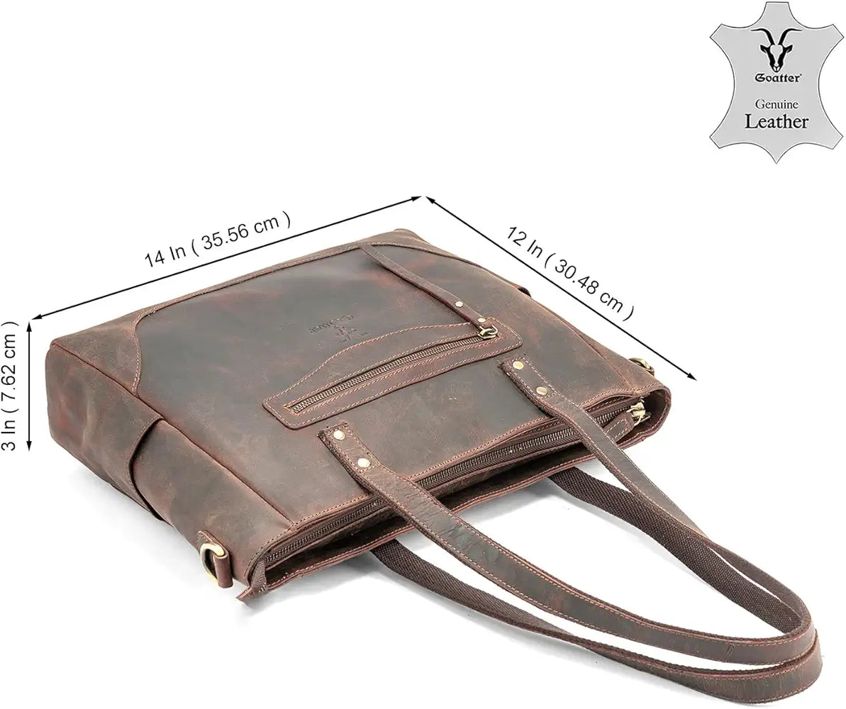 Goatter Genuine Leather Office And Daily Travel Use Shoulder Bag For Women's,
