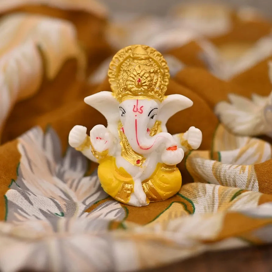 Jaipur Ace Polyresin Mini Ganesh Statue Decorative Showpiece Ganesha