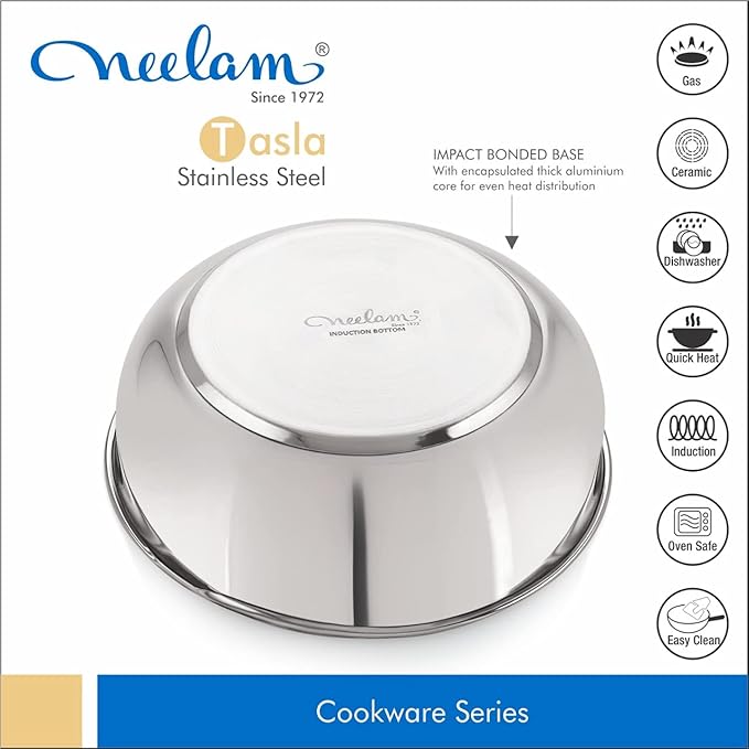 Neelam Stainless Steel 12 22G Induction Bottom Tasala - 300 gms