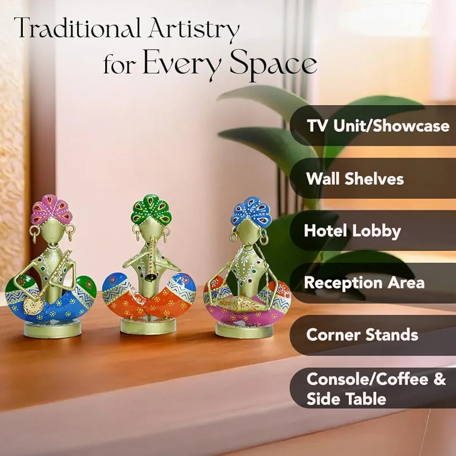 Ekhasa Nostrae Metal Show Pieces Gold Rajasthani Musicians 2