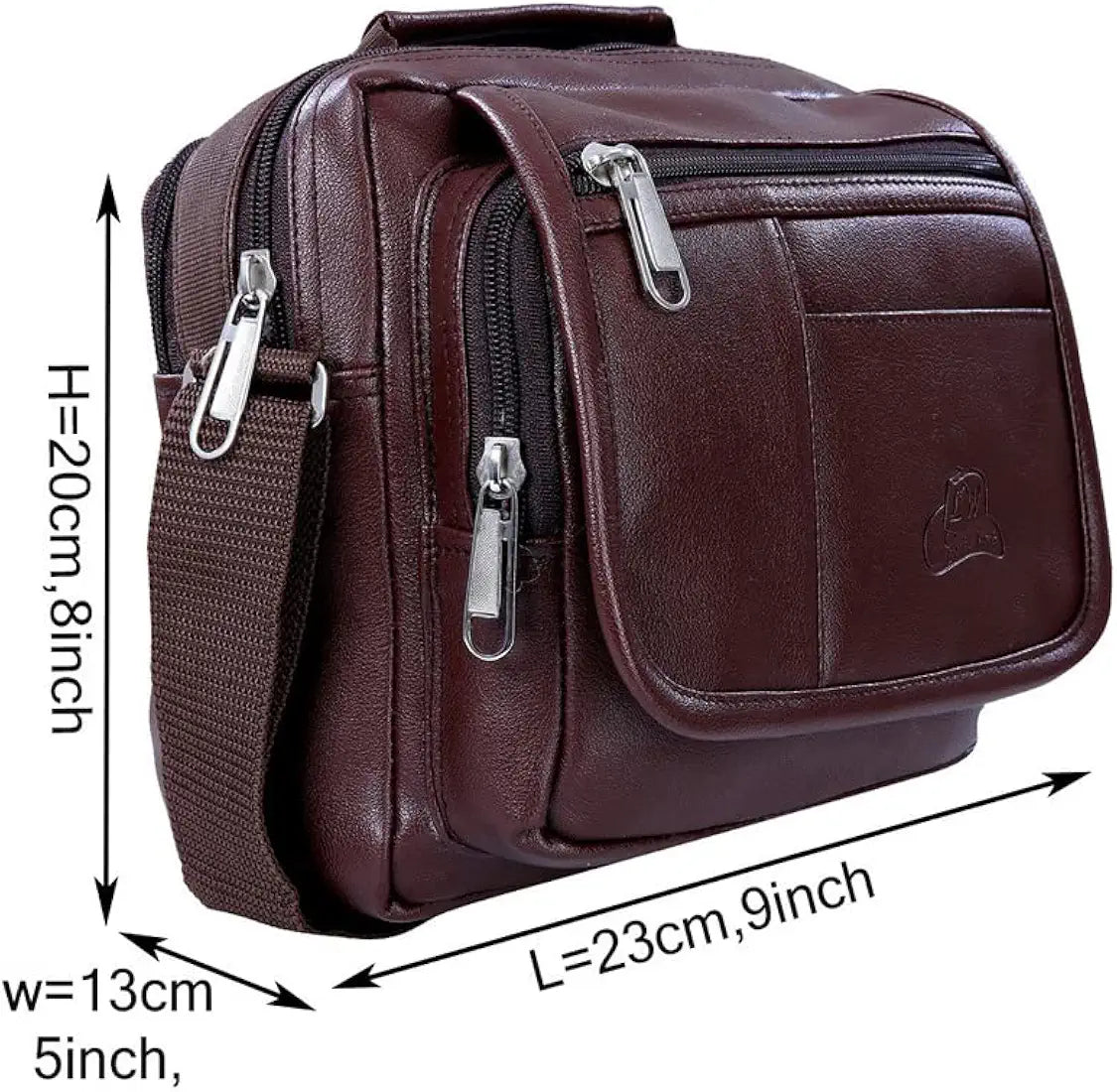 Leather World Sling Bag for Men PU Leather Messenger Cross Body Travel Office One Side Chest Shoulder Bag for Men & Women