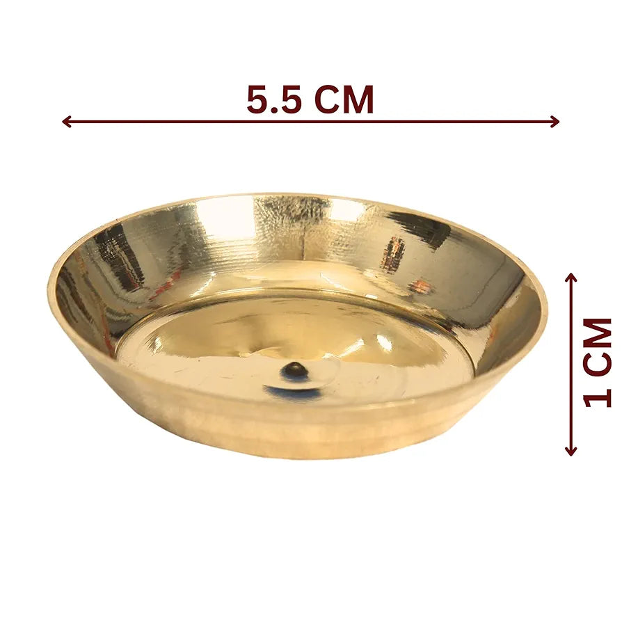 Anciently Feng Shui Tortoise for Good Luck | Brass Tortoise with Plate, Small Size, Brass, Gold Colour, 1 Set, Religious
