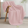 Urban Space Cotton Waffle Throw Blanket, Soft Decorative Throw for Living Room, Sofa, Chair and Couch, Handmade,Reversible and Breathable Throw Waffle Blush Pink