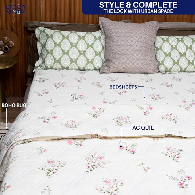 Urban Space 3 Layered Blankets Double Bed (Colour Amsterdam Valley Pink)