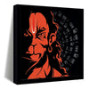 ArtX Hanuman Ji With Mantra Big Canvas Painting For Living Room With Frame Square