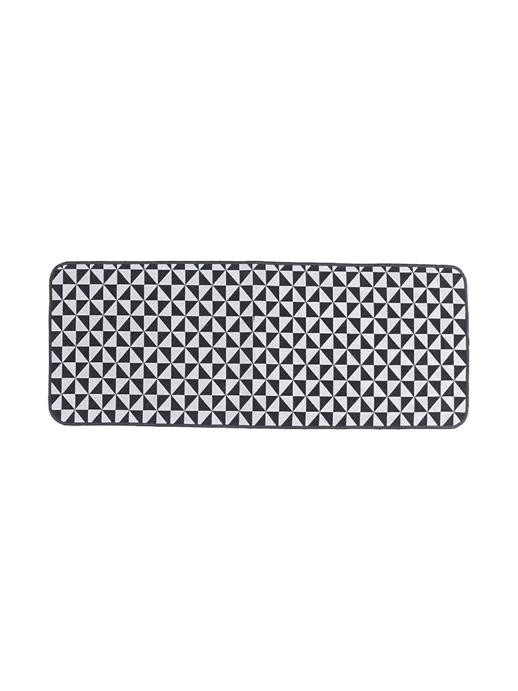 Saral Home Firki Designer Soft Cotton Durable & Washable Multipurpose Runner Colour Grey