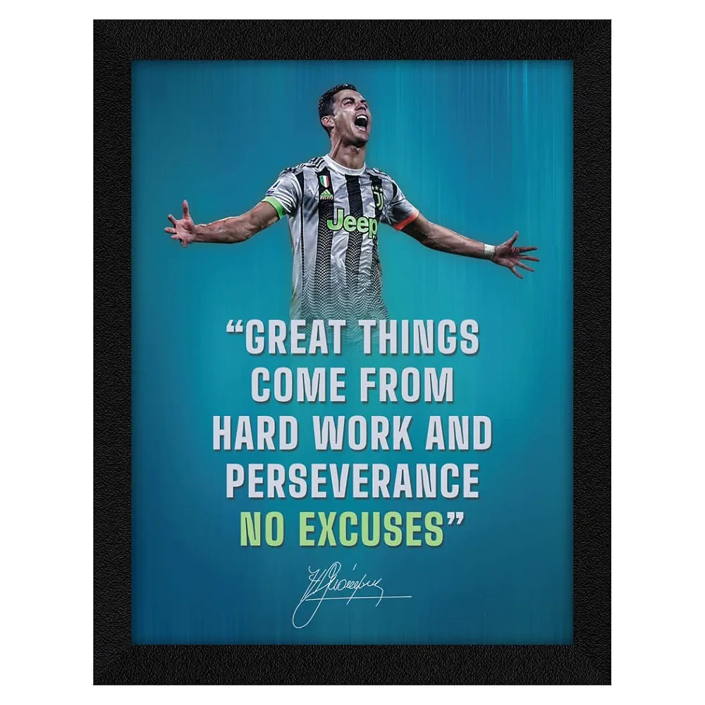 ArtX Paper Motivational Quotes No Excuses Wall Frame Art Painting
