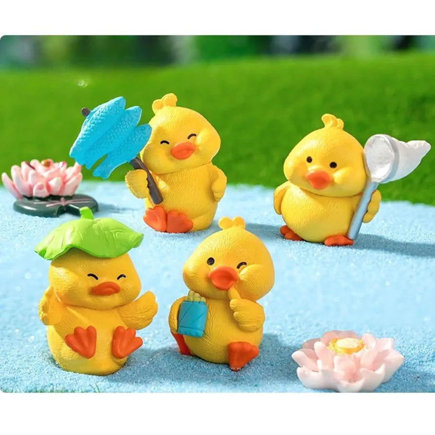 Satyam Kraft Resin 1 Set  Duck Miniature Figurines