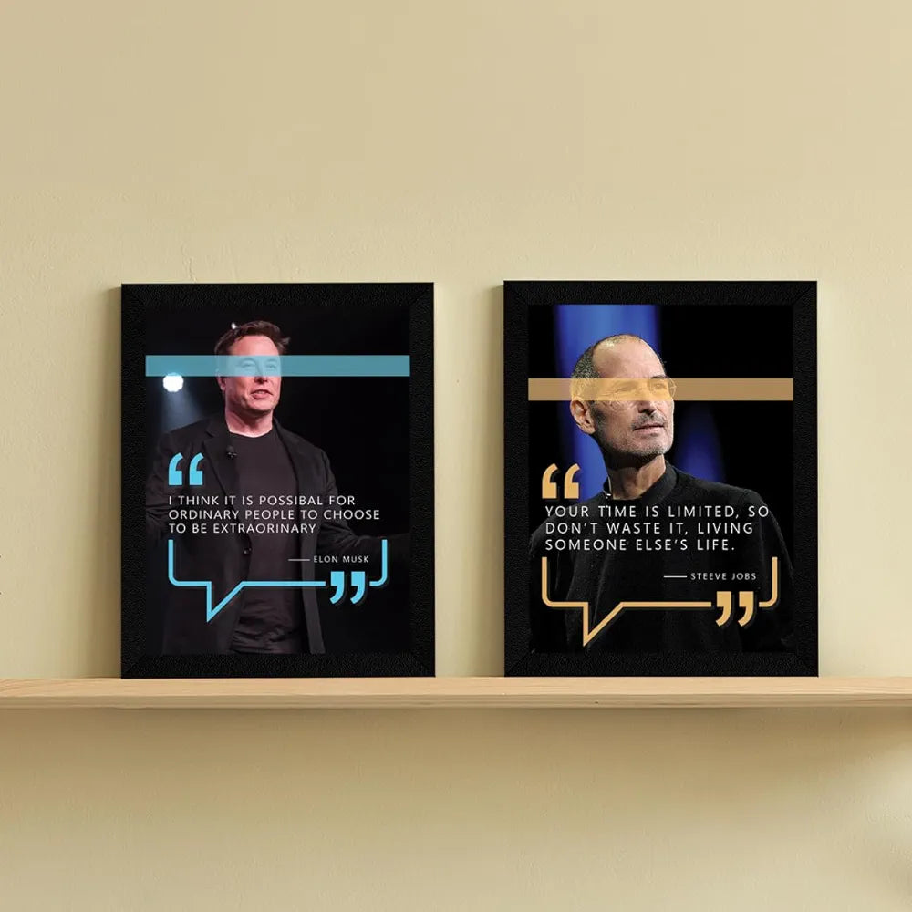 ArtX Paper Big Quote Wall Frame Art Painting AXF00116-MOT Set of 4