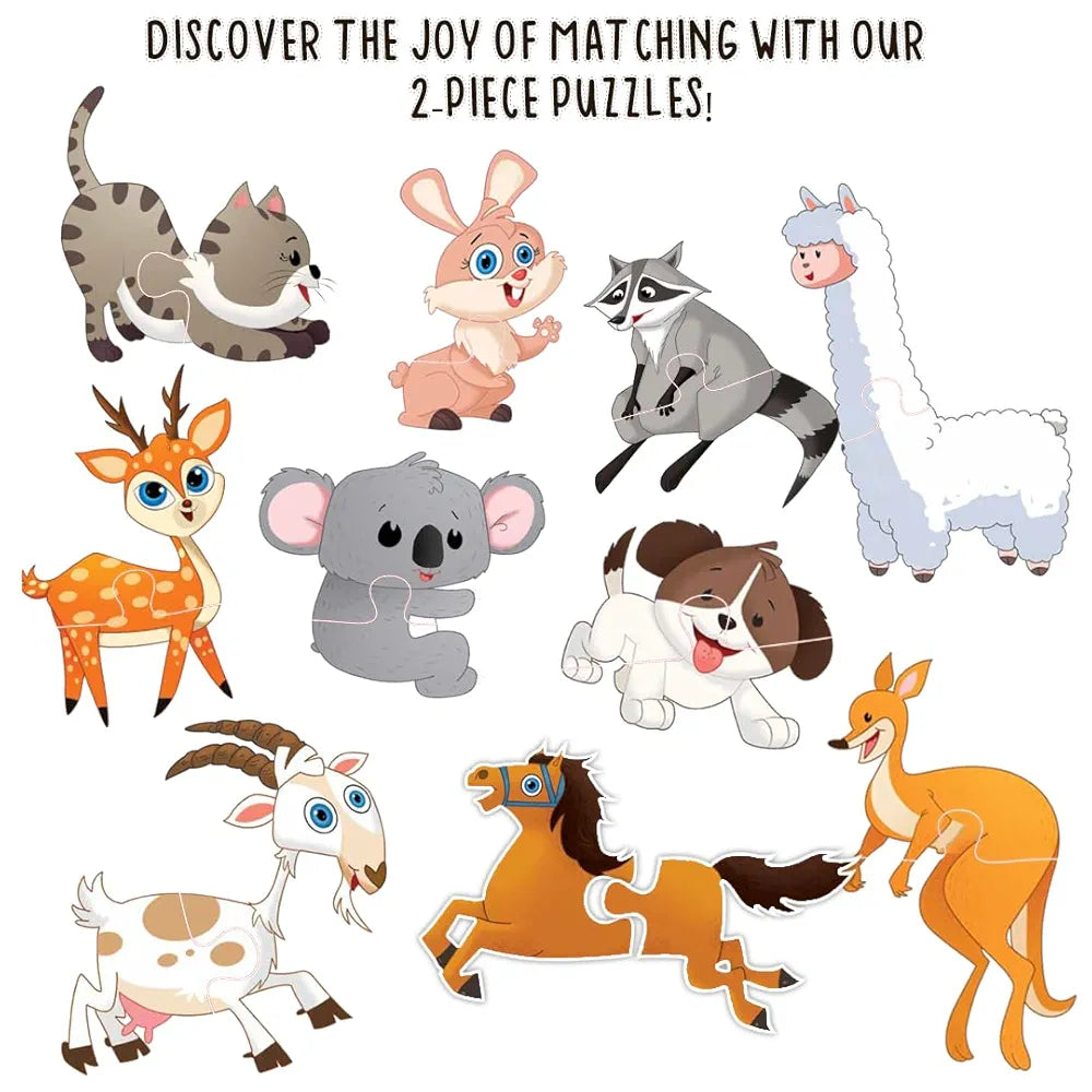 The Book Tree Animal Puzzle for Kids - 60 Piece Animals Jigsaw & Toddler Puzzles with 1 Board Book,Educational Toy for Cognitive Development | Fine-Motor Skills | Age 2+ by Majestic Book Club