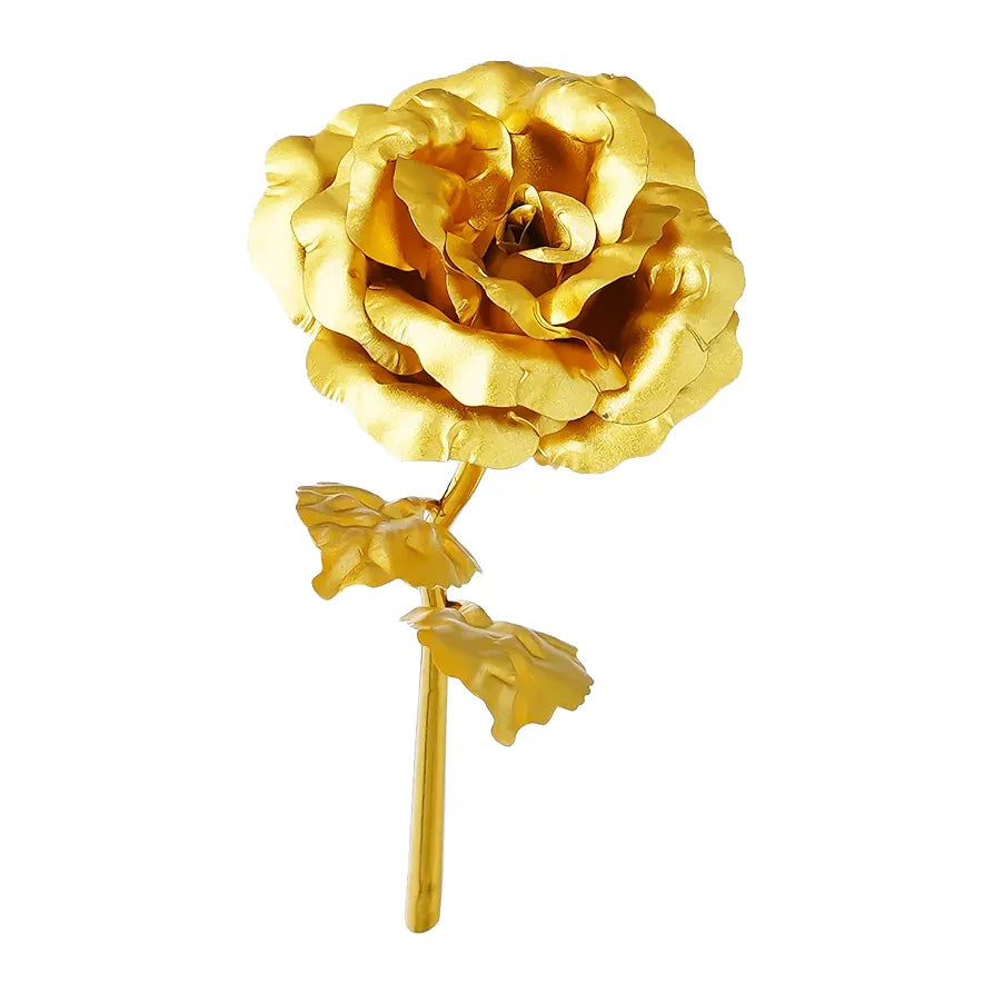 Golden Rose Flower Showpiece