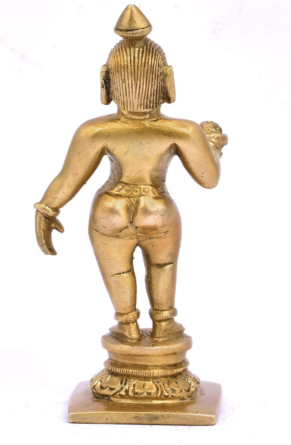 The Advitya Brass Laddu Bal Gopal Standing Krishna Laddoo Murti for Puja | Banke Bihari Idol for Home Temple Mandir Devkin Thakurji Statue Sculpture