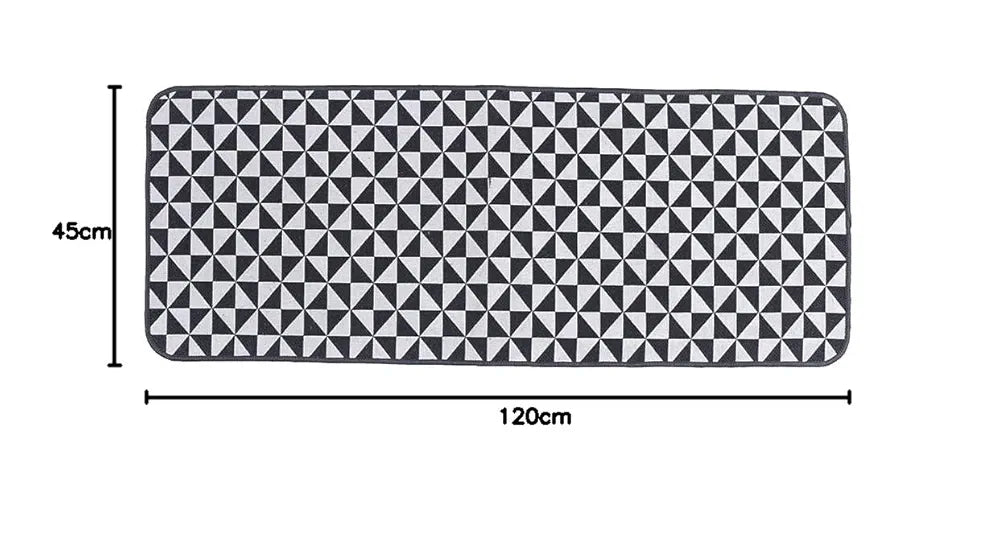 Saral Home Firki Designer Soft Cotton Durable & Washable Multipurpose Runner Colour Grey