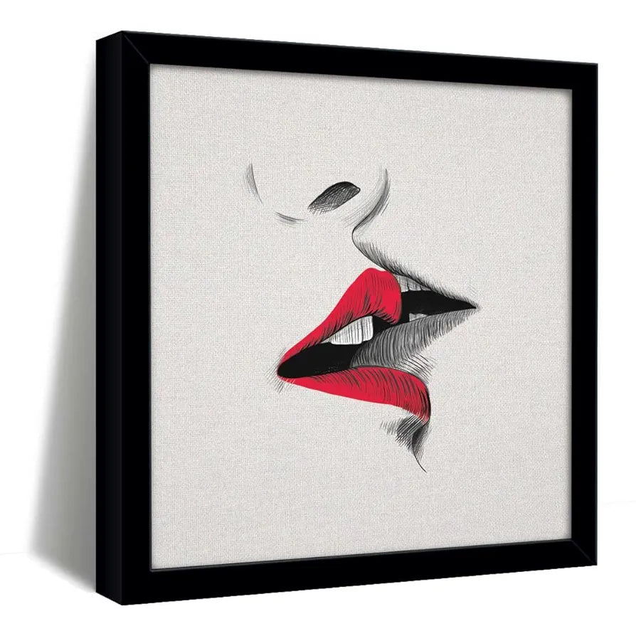 ArtX Kiss Romantic Love Abstract Painting Big Canvas Valentine's Day