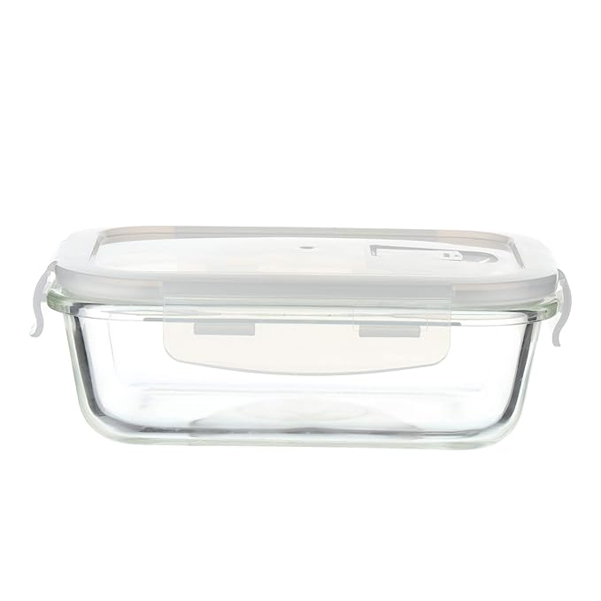 Femora Borosilicate Glass Containers for Kitchen | Storage Box for Kitchen With Air Vent Lid | Set of 1 | 2200 Ml
