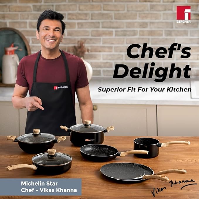 Bergner Bellini Plus Aura 5-Layer Non-Stick 30 cm Flat Tawa