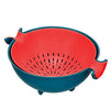 Frenchware 1 Unit Plastic Colander Bowl, Premium-grade Plastic, 100% Food Safe | Dishwasher Safe | Blue & Red