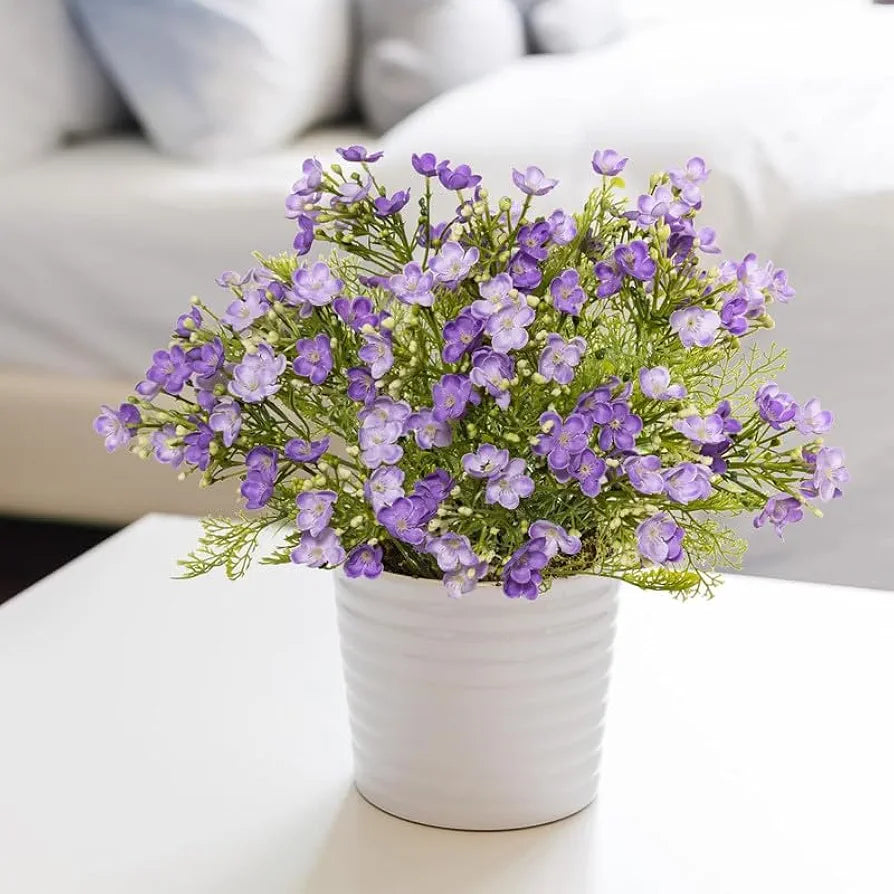 2 Pcs Artificial Flowers Bunch Milan Baby Breath 35cm Artificial Faux Gypsophila Bouquets Flower2