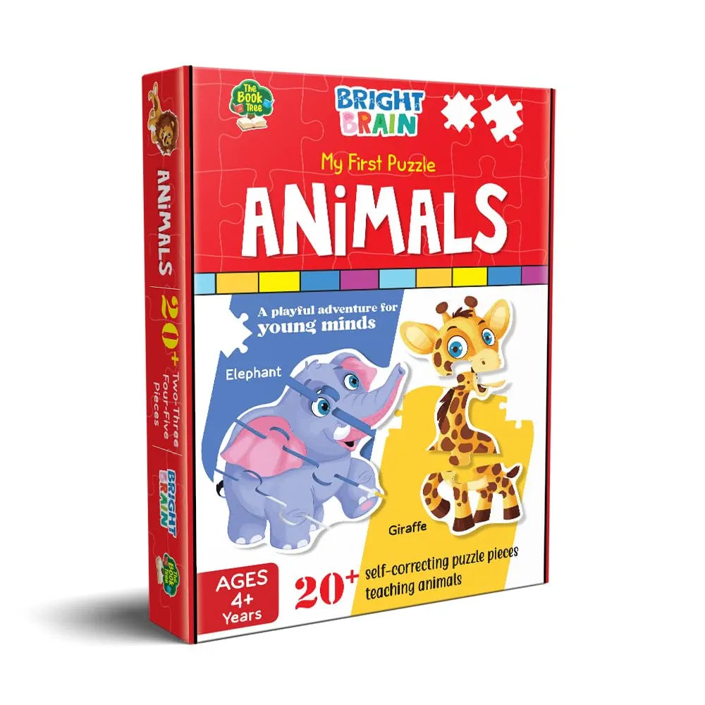 The Book Tree Animals Puzzle 20+ Big Size Piece Jigsaw Puzzle for Preschoolers, Educational Toy for Learning Animals, Gifts for Kids Ages 3 to 6 by Majestic Book Club