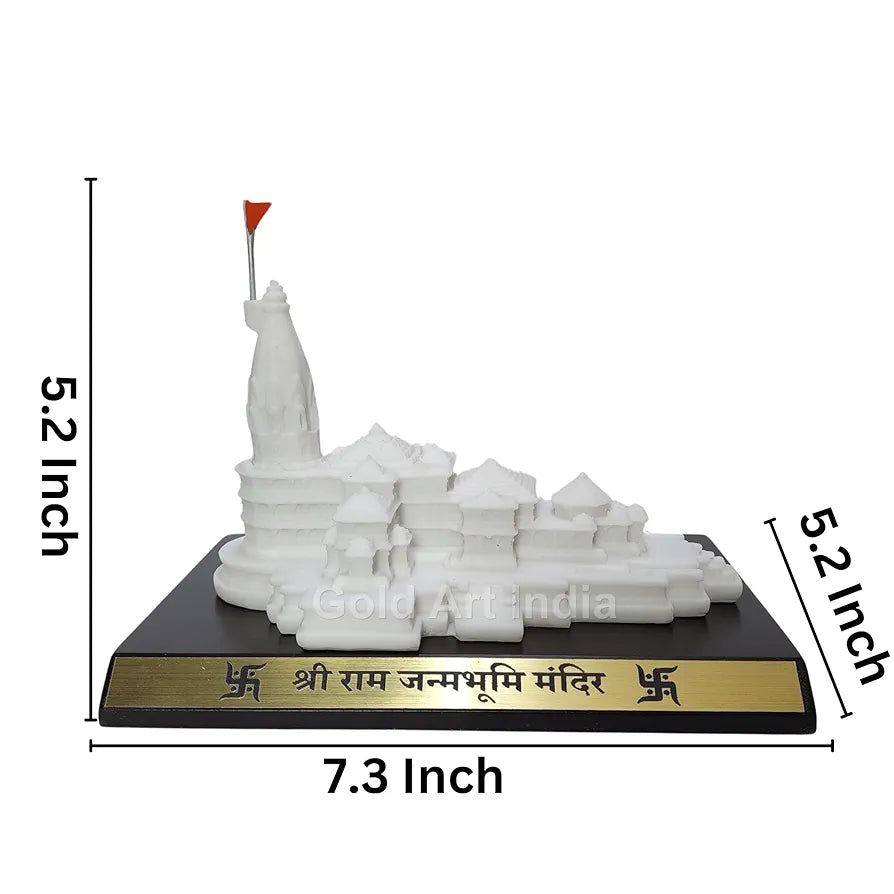 Gold Art India Ram Mandir Ayodhya Clear White - Minature
