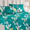 BSB Home Premium Double Bedsheet with 2 Pillow Covers 160 TC  3 Pcs Set Green and Blue