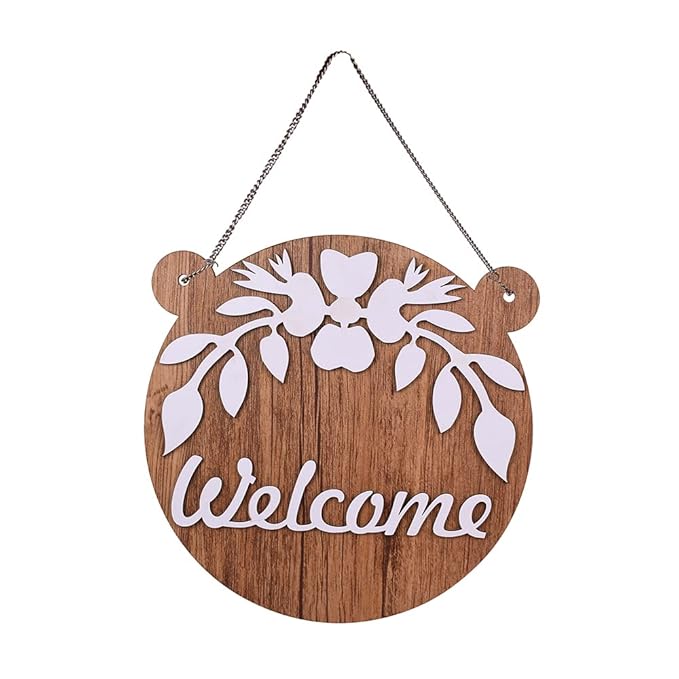 Sehaz Artworks Wooden Wall Hangings Home Décor Items Home Decoration Items Welcome-WHT