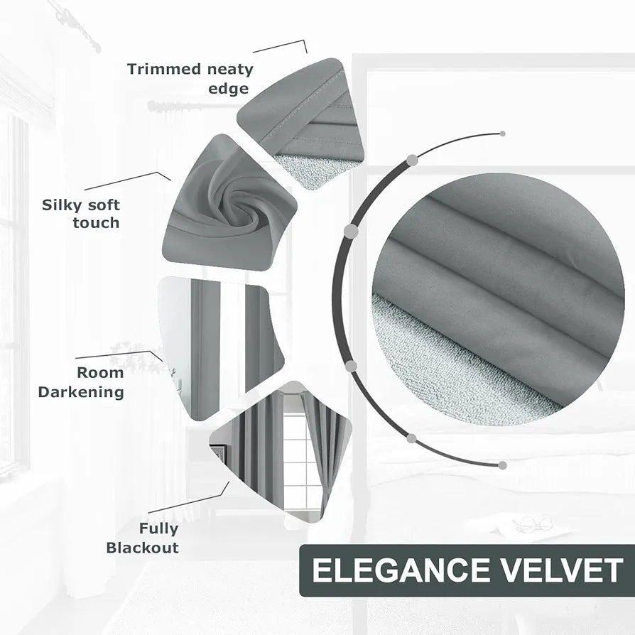 Divine Casa Velvet Blackout Window Curtain 5 Feet Premium Room Darkening Noise Reducing & Thermal Insulated Single Panel Colour Falmingo (Pack of 1)