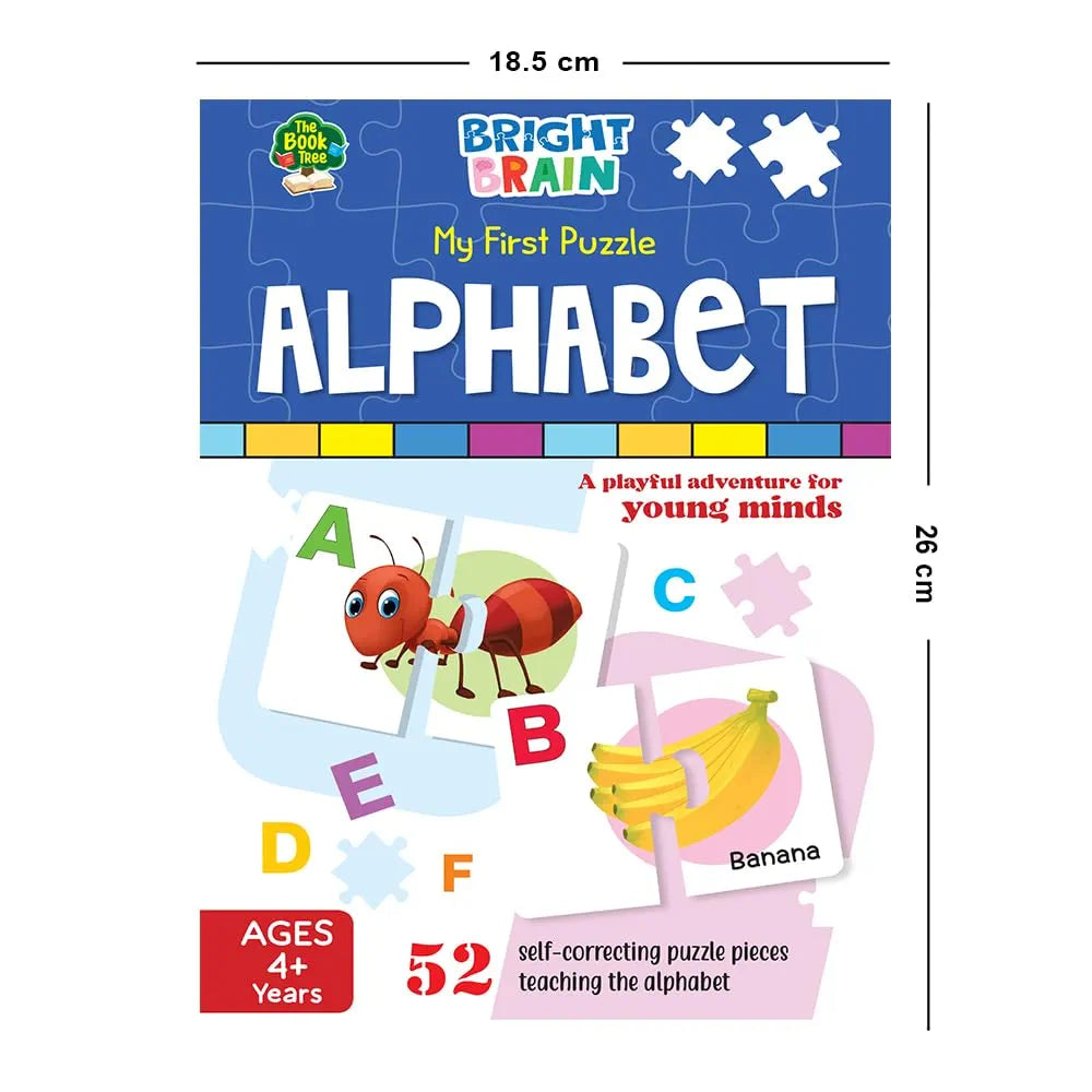 The Book Tree Alphabet Puzzle - 52 Piece Jigsaw Puzzle for Preschoolers, Educational Toy for Learning ABC and Letters, Gifts for Kids Ages 3 to 6 by Majestic Book Club