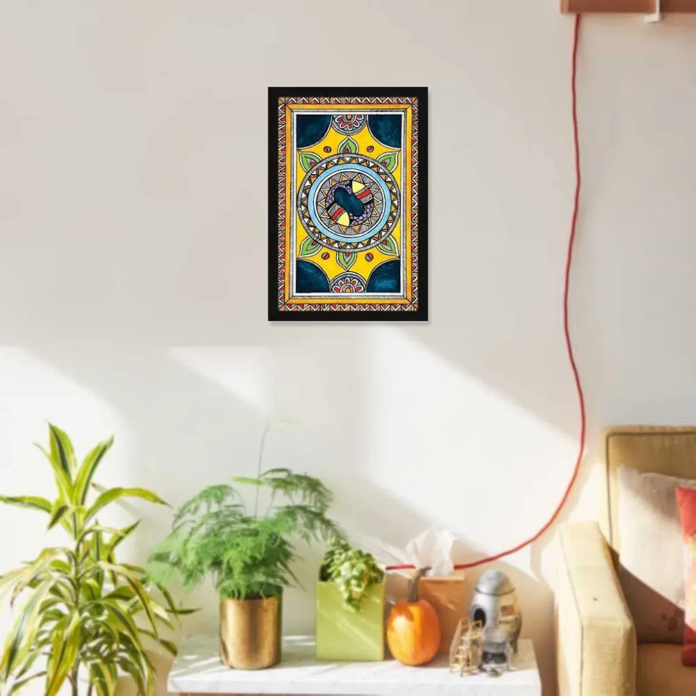 ArtX Paper Acrylic Mandala Harmony Framed Wall Art Painting Multicolor Abstract Set of 1