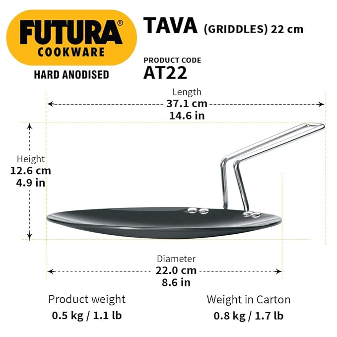 Hawkins Futura Hard Anodised Tava (Black)