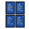 ArtX Paper Sales Business Marketing Motivational Quotes Wall Frames AXF00182-MOT Set of 4