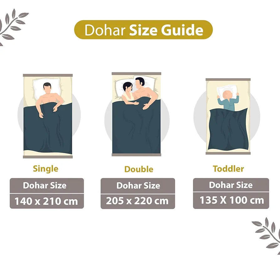 Divine Casa 120 GSM Cotton Dohar Single Bed Cotton AC Blanket Reversible Soft Light-Weight Bed Blanket TC - 120 Colour Honey Mustard