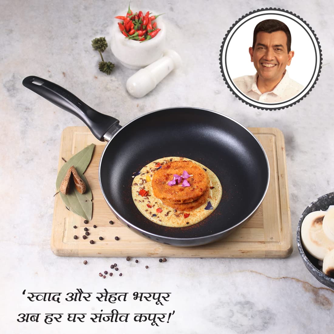 Wonderchef Ultra 24 cm Non-Stick Fry Pan with Induction Bottom & Cool-Touch Bakelite Handle