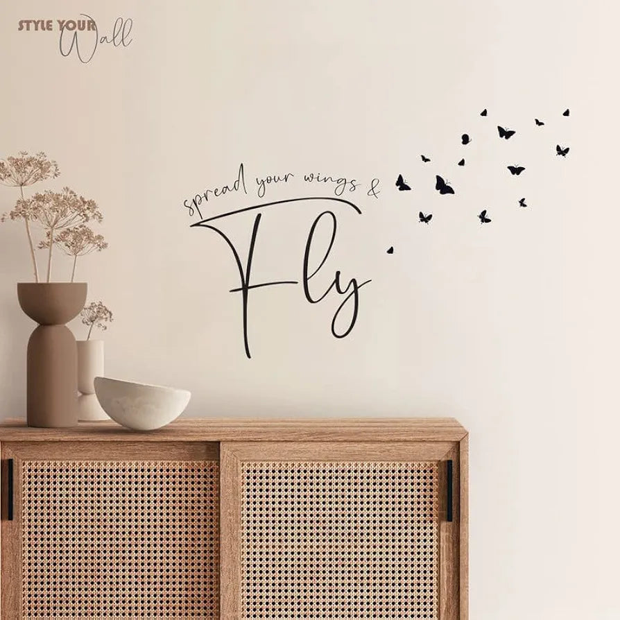 Kotart Butterfly Printed Fly Vinyl Wall Stickers