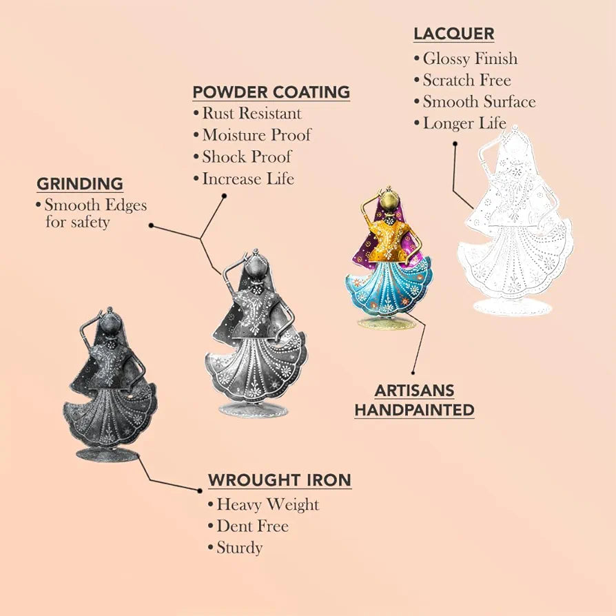 Ekhasa Nostrae Metal Show Pieces Rajasthani Dancers