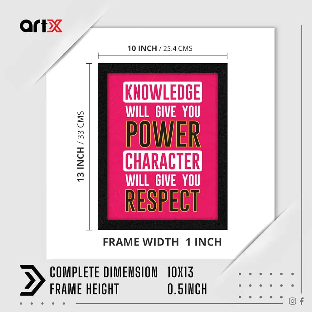 ArtX Paper Motivational Quotes Knowledge Wall Frame Art Painting
