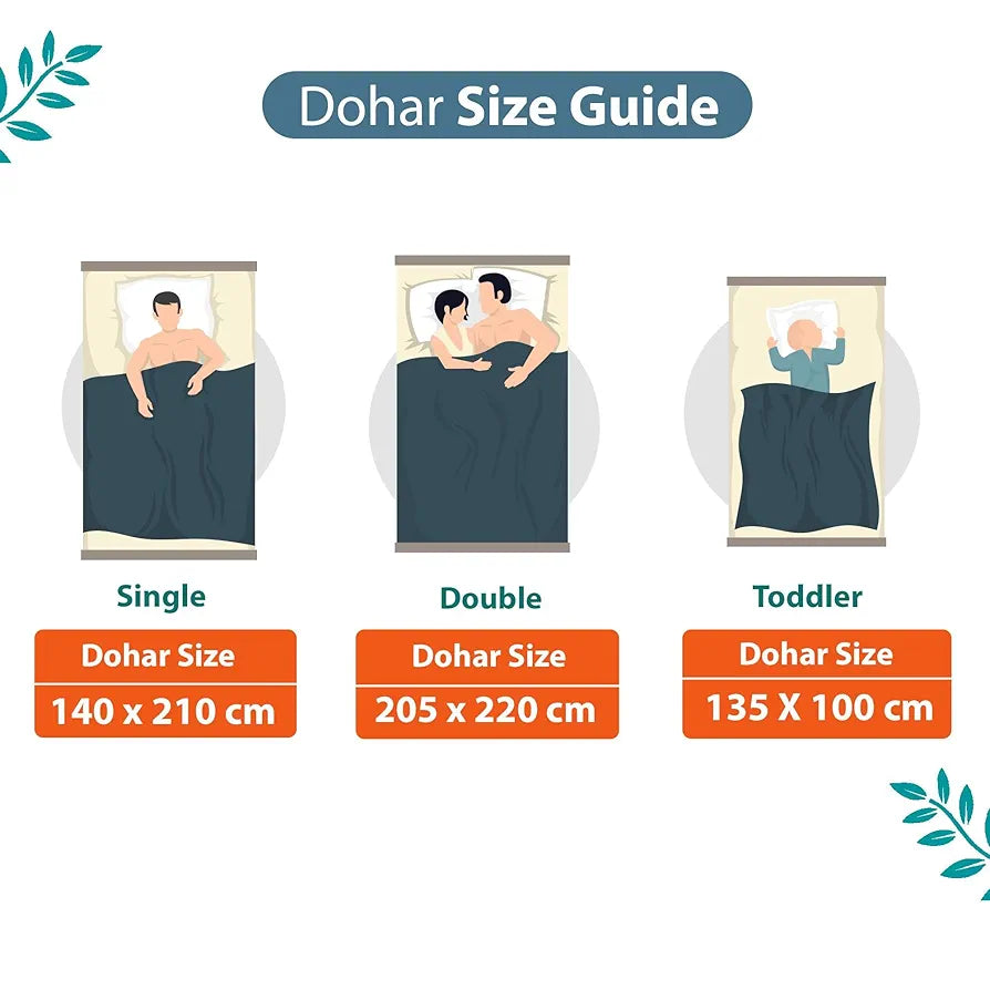 Divine Casa Pure Cotton Printed Single Dohar 120 GSM Soft & Lightweight Throw Blanket Colour Iris Deep