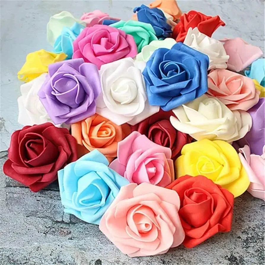 Artificial Foam Floating Rose Flowers 24 Pcs
