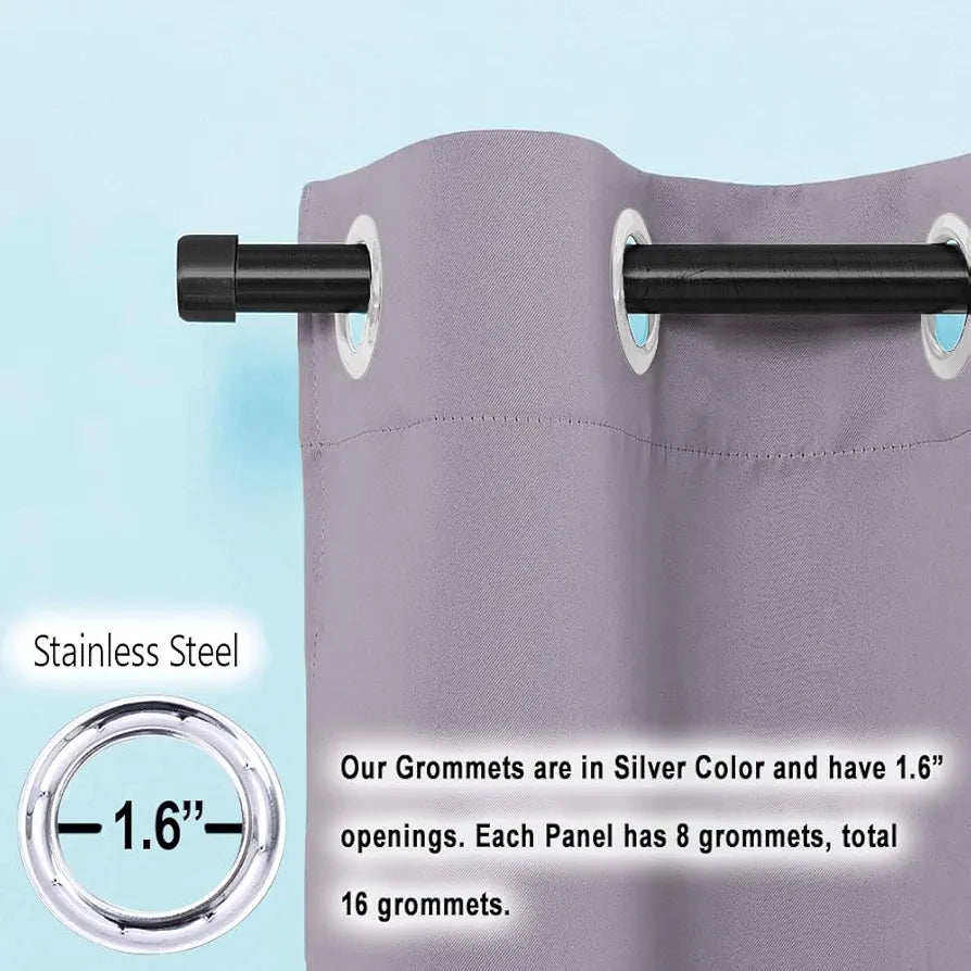 Cloth Fusion Blackout Window Curtains 5 Feet Long Set of 2 Lilac Colour