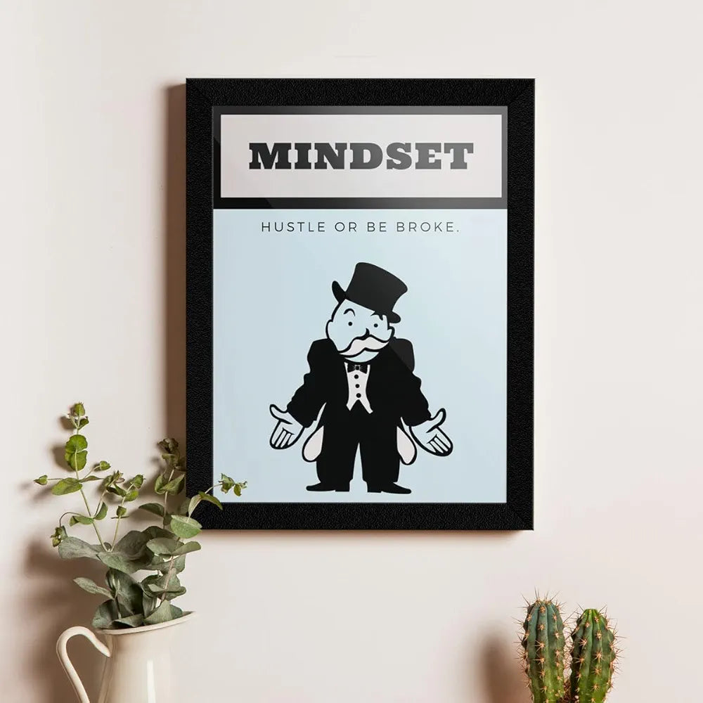 ArtX Paper Growth Motivational Framed Posters Set of 4