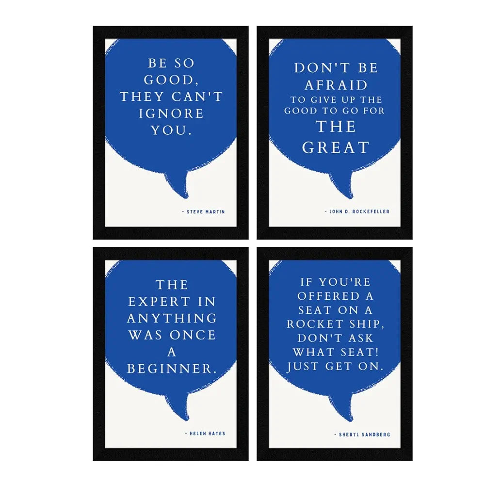 ArtX Paper Business Sales Marketing Motivational Quotes Wall Frames AXF00181-MOT Set of 4