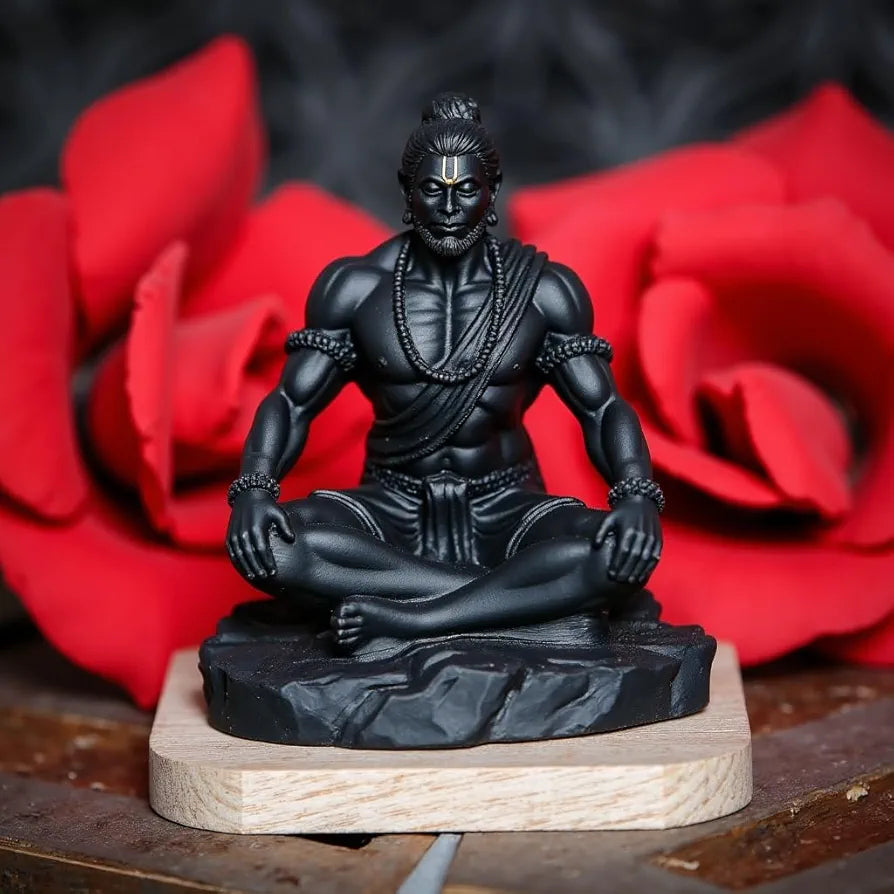 Unovate Lord Hanuman Idol Black for Car Dashboard